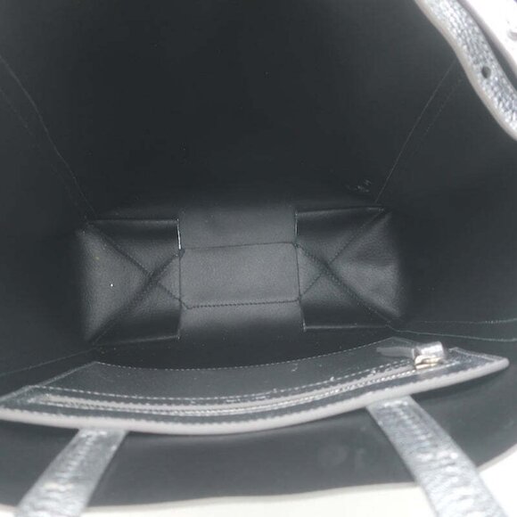 Celine Small Vertical Cabas Tote Silver Metallic Leather Crossbody Bag - Picture 10 of 12